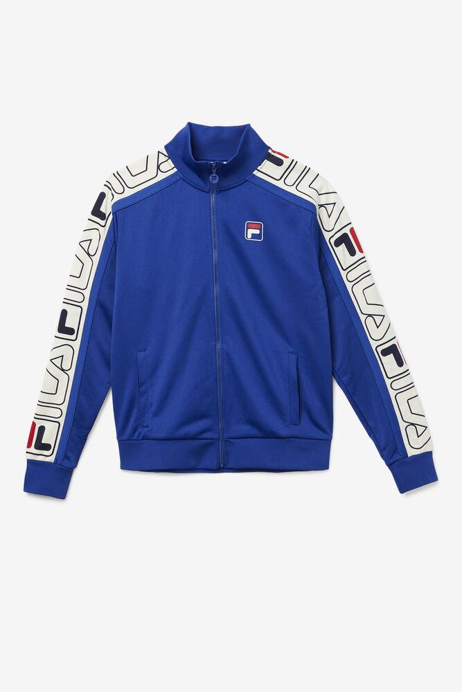 Fila Jacket Gatlin Track Mens Blue - India UBM-837905